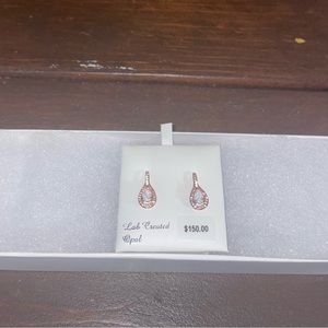 14K sterling silver and opal earrings